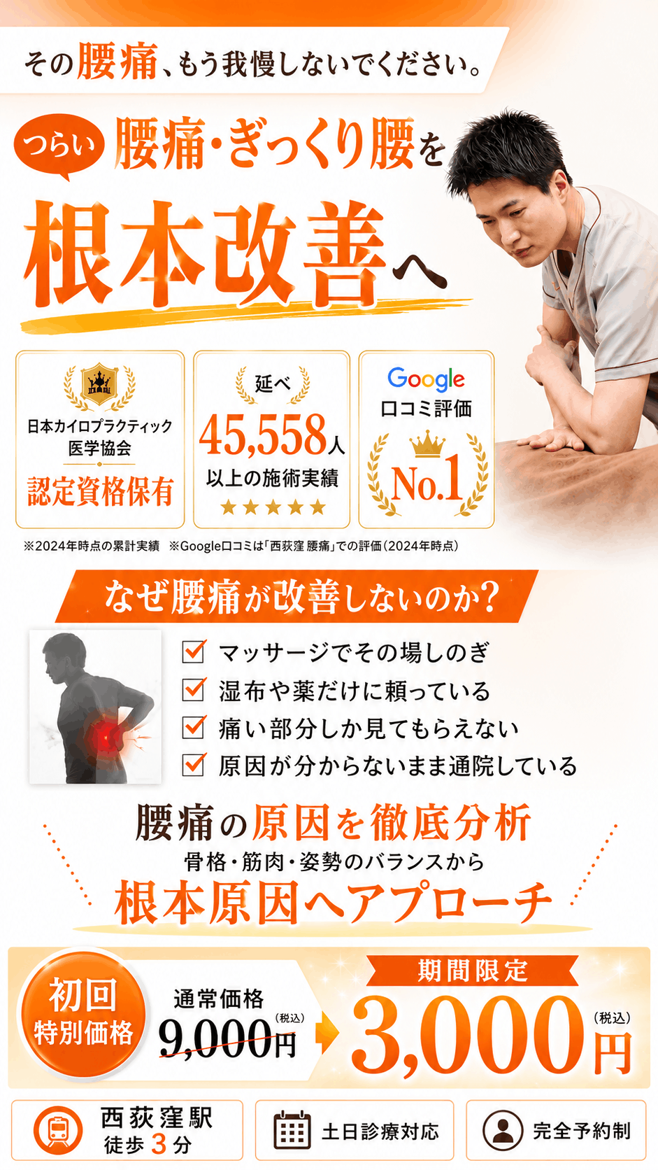 ぎっくり腰のお悩み　目次