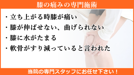 膝関節のお悩み例
