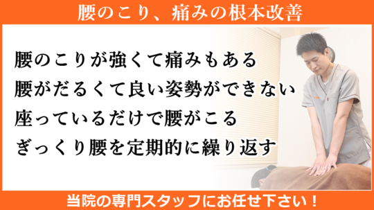腰痛のお悩み　目次